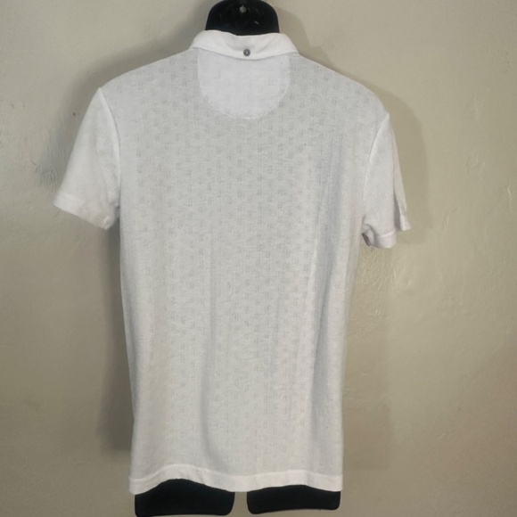 Lloyd & Jefferson Contrast Button Down Polo Small Gently worn 70% polyester - Picture 3 of 4